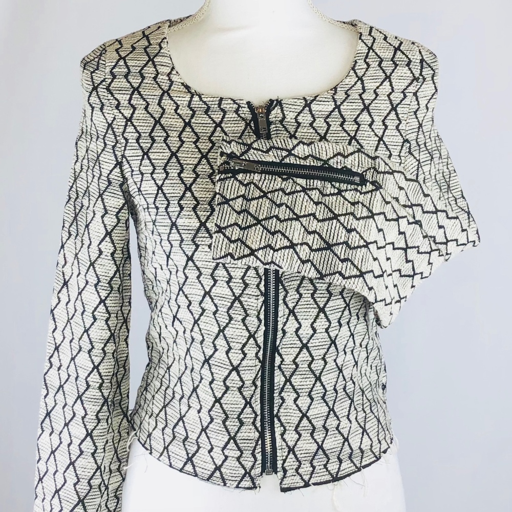 Honey Punch Peplum Zipper Jacket Size Small